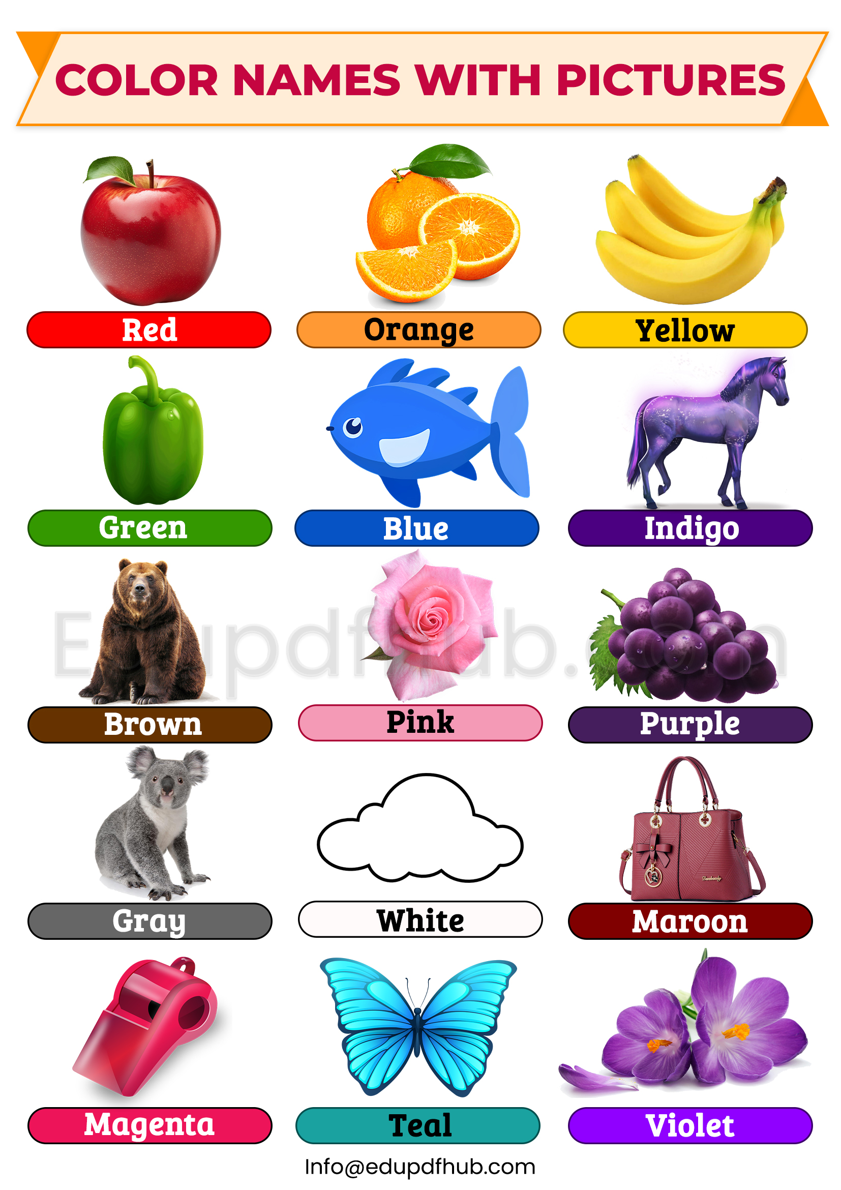 Color Names with Pictures
